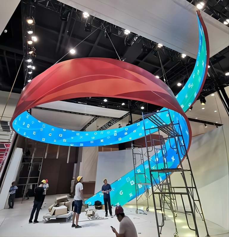 P1.875 Indoor Slimmer & Lighter Bendable Flexible Led Screen 